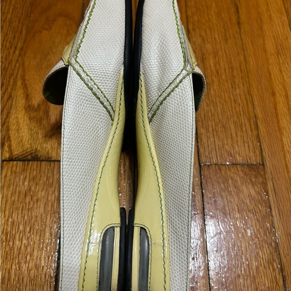 Vintage Cole Haan Air Mule Slide Women's Sz 8 B Green/White Slip On Bit Loafers - Picture 4 of 10
